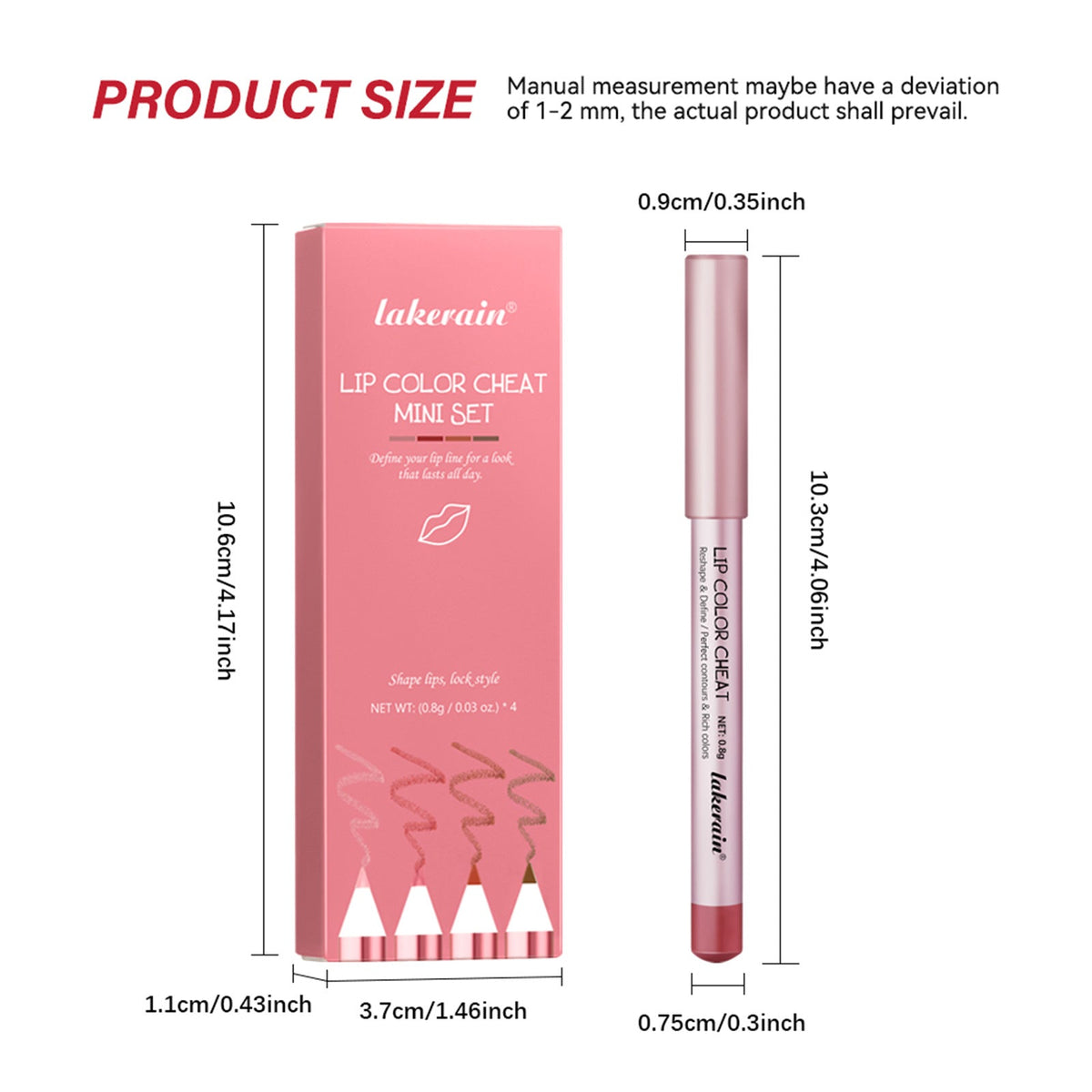 4 PCs Matte Lipstick Lip Liner